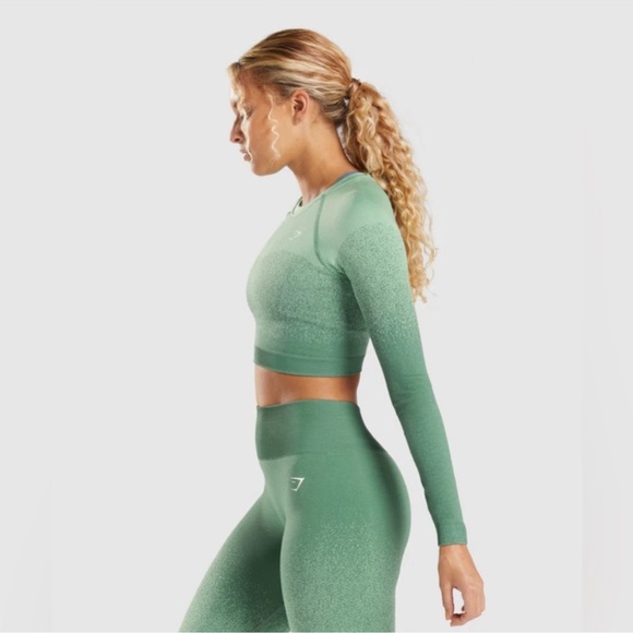 Gymshark adapt ombré long sleeve crop top size XS - Picture 4 of 6